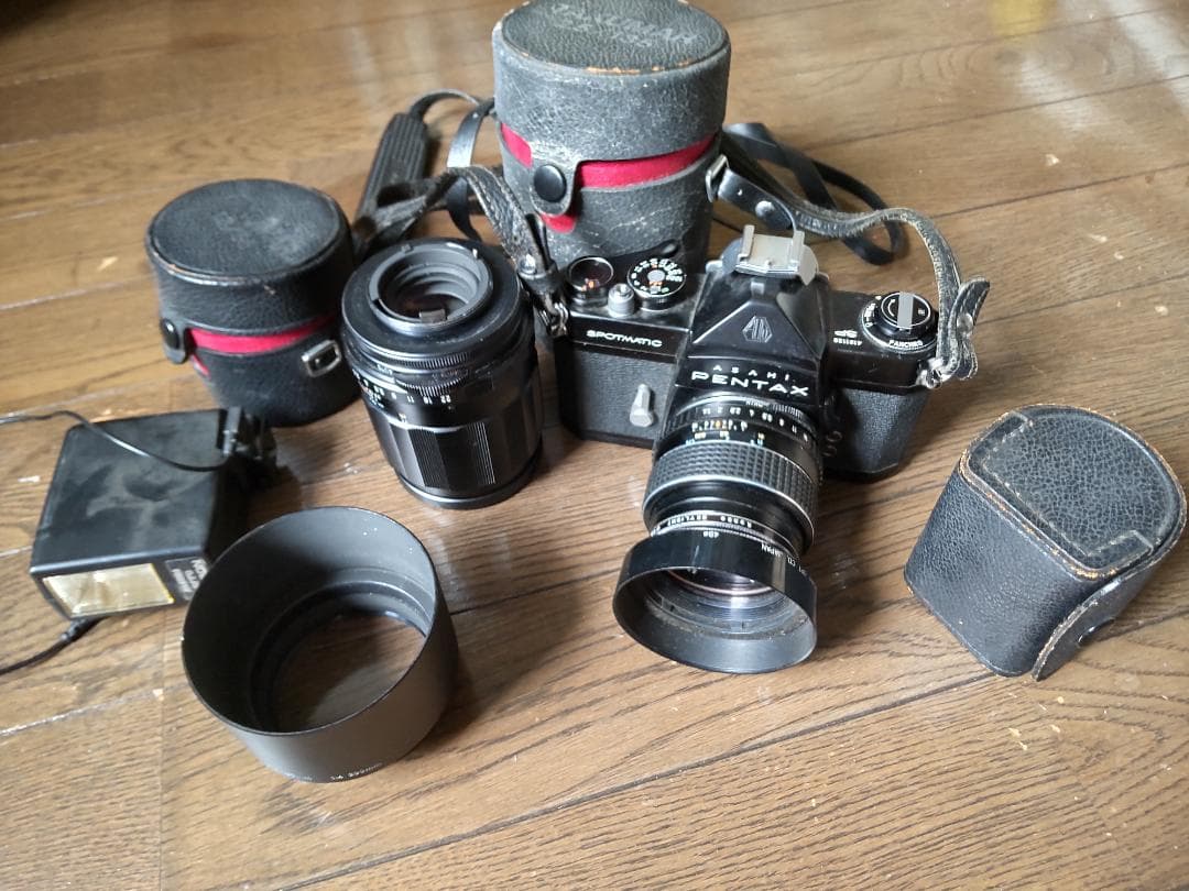 【F1.4/50】PENTAX SP 黒 一眼レフカメラ、各種付属品セット