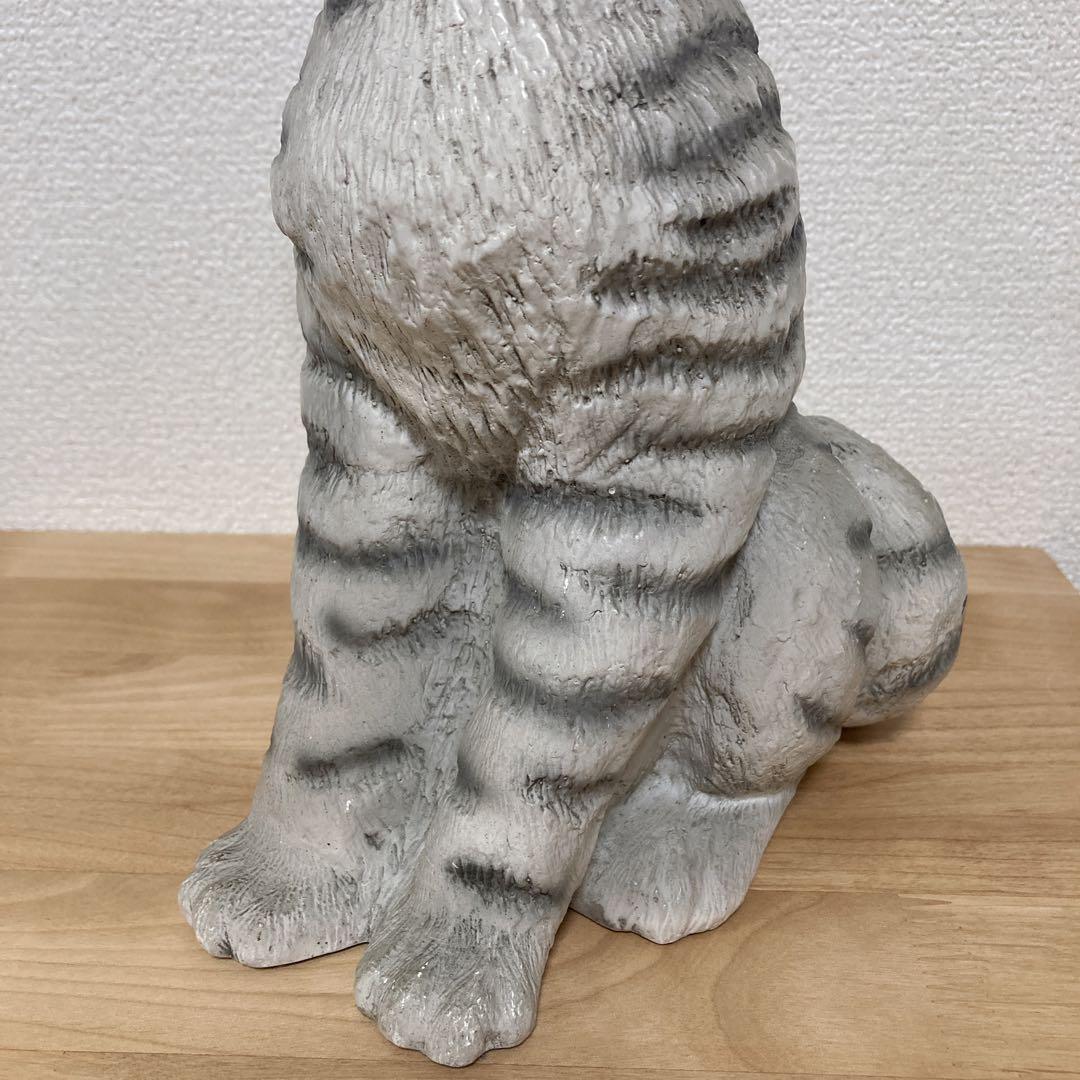 イタリア　リアル猫 ネコ　ねこ　キャット　サバトラ　置物 オーナメント オブジェ