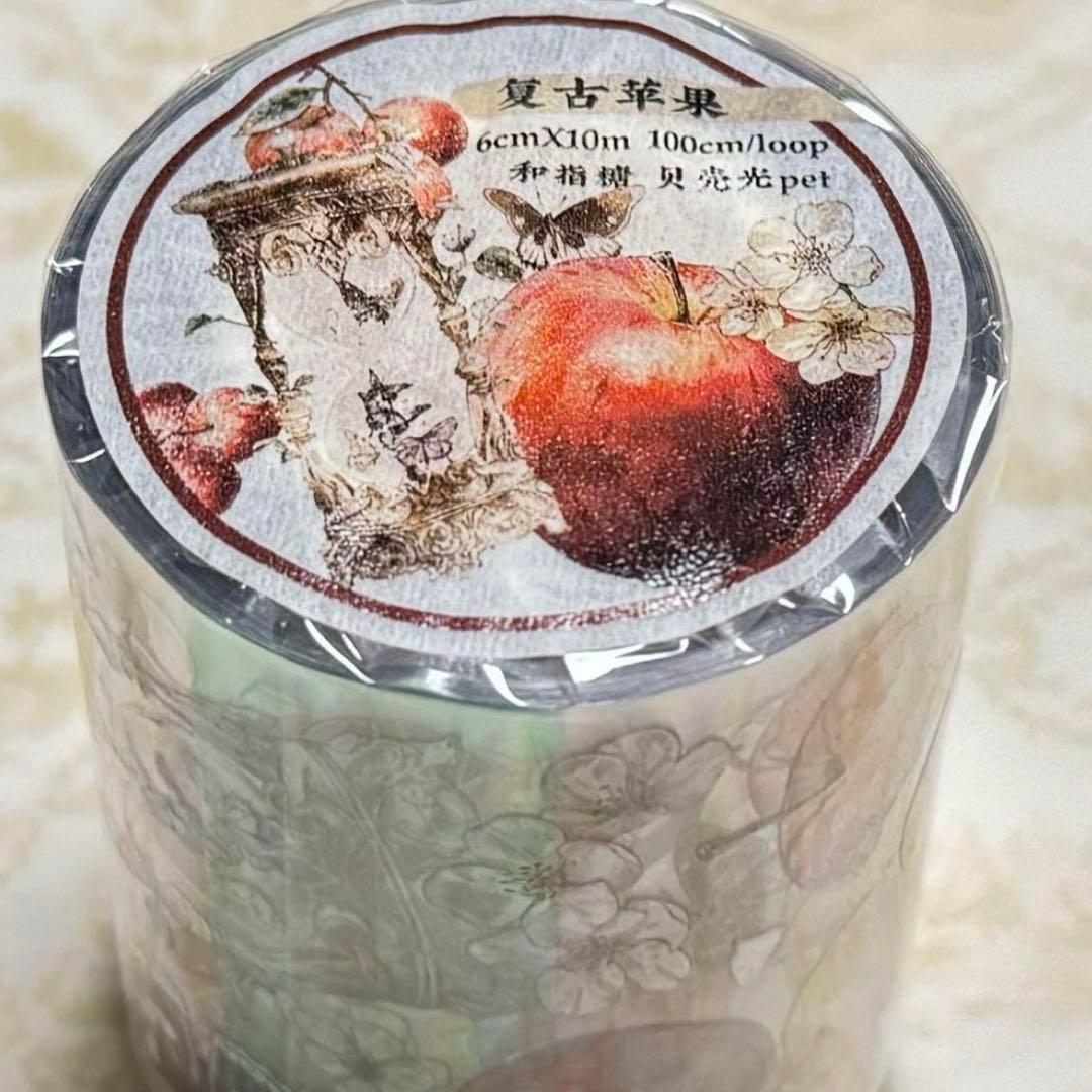 海外 PETテープ マスキングテープ りんご