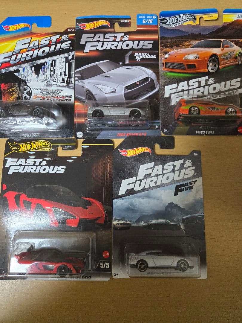 Hot Wheels ファスト&フューリアス ミニカー 5台セット