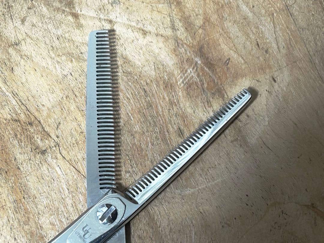 最終値下げ◆中古◆ UTSUMI 左利き用 トリミング両刃スキバサミ