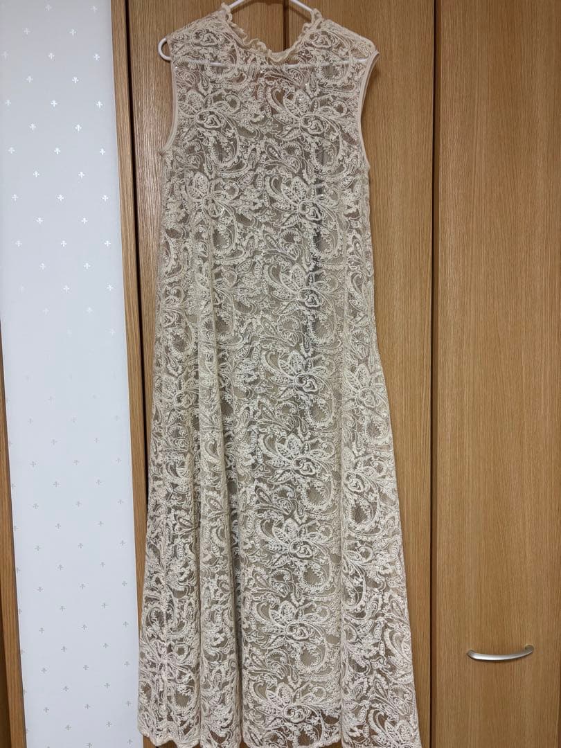 【美品】LE’RURE 新作Prism lace A-lineドレス
