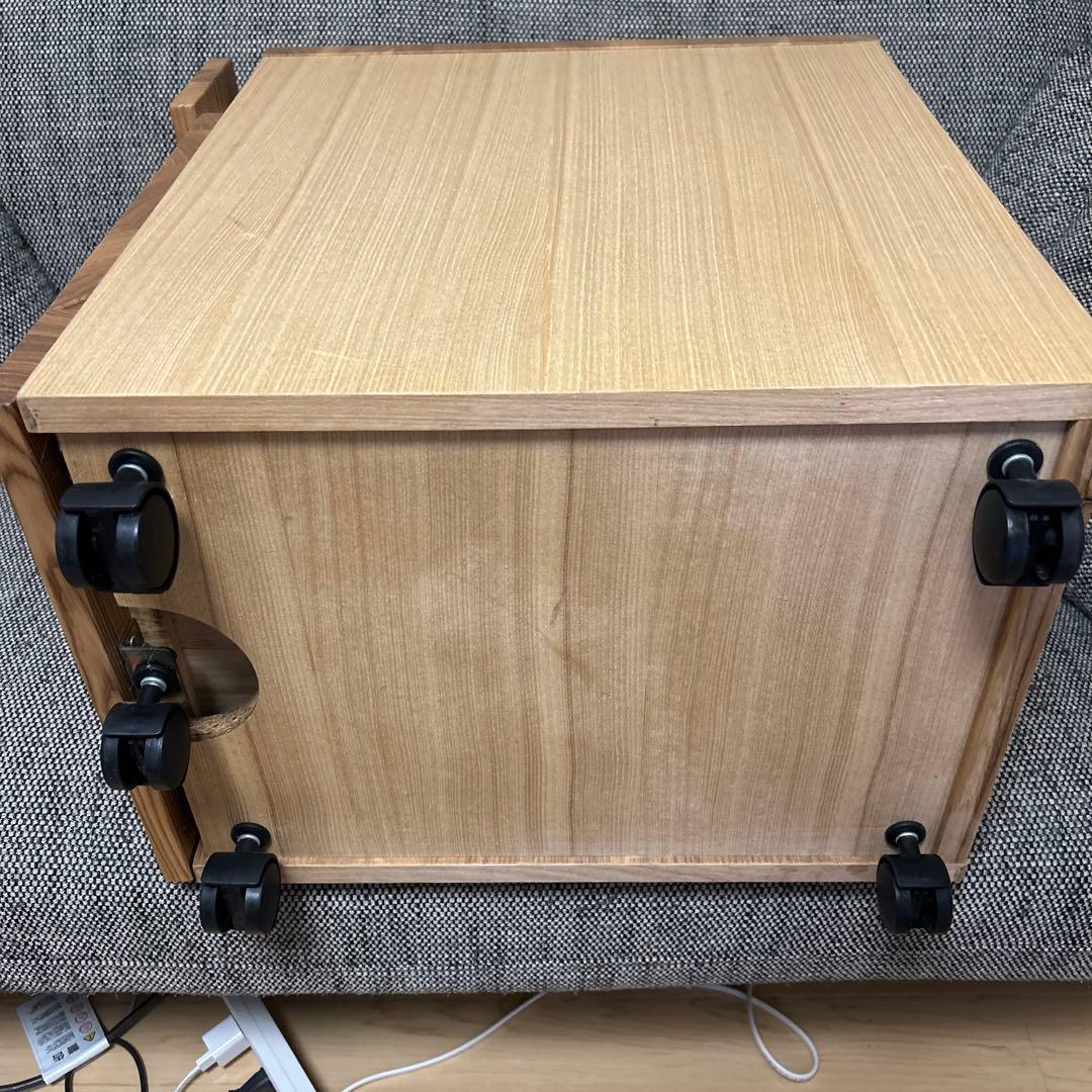 【極美品】無印良品 キャスター付きデスクキャビネット タモ材 天然木 学習机