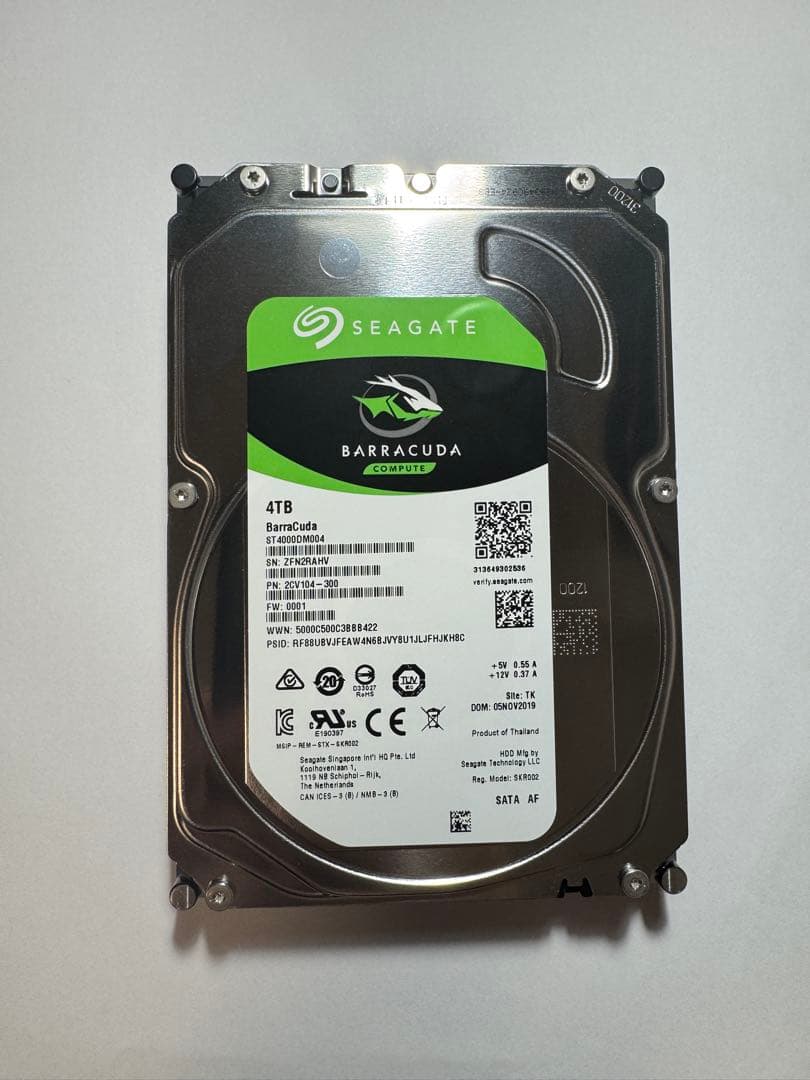Seagate Barracuda 4TB 内蔵型ハードディスク