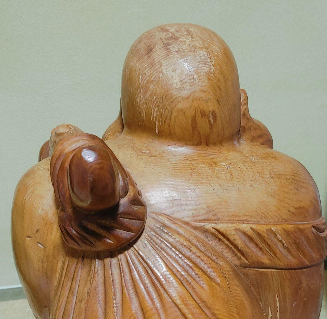 骨董品 布袋さん 木彫り 彫刻　像　置物