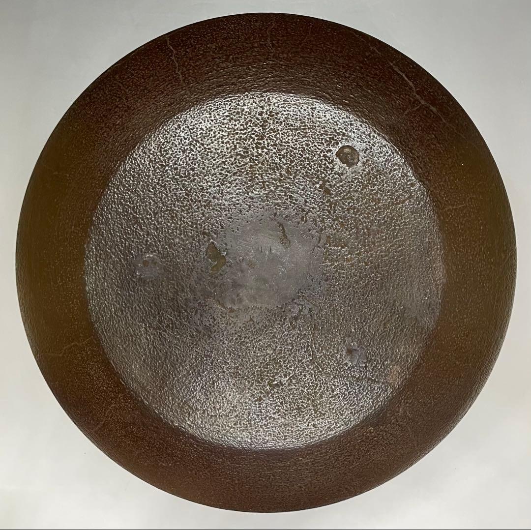 momotoi　人間国宝　高橋敬典　平丸筋入釜　茶釜　共箱　C 50