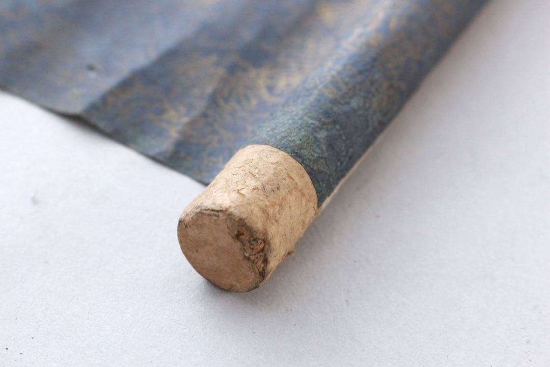 No4906掛軸　仏教美術　日蓮曼荼羅　肉筆紙本　髭曼荼羅　書画　古筆　送料無料