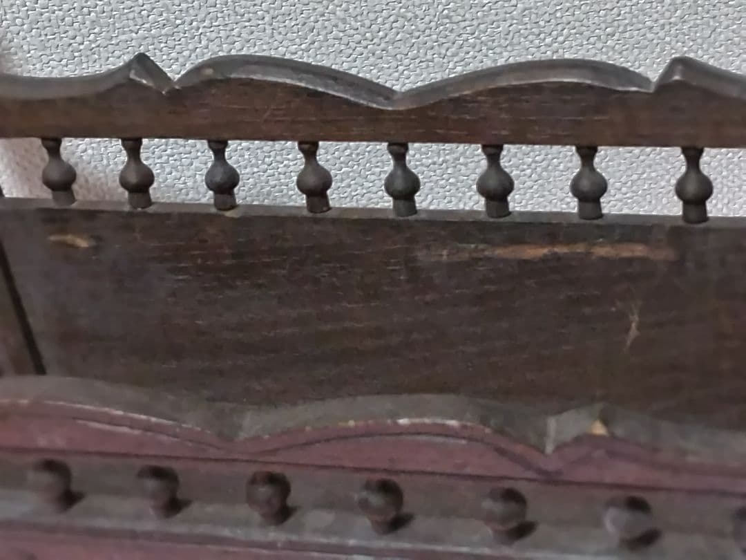 フランス アンティーク ブルターニュ 木製 ドールベッド