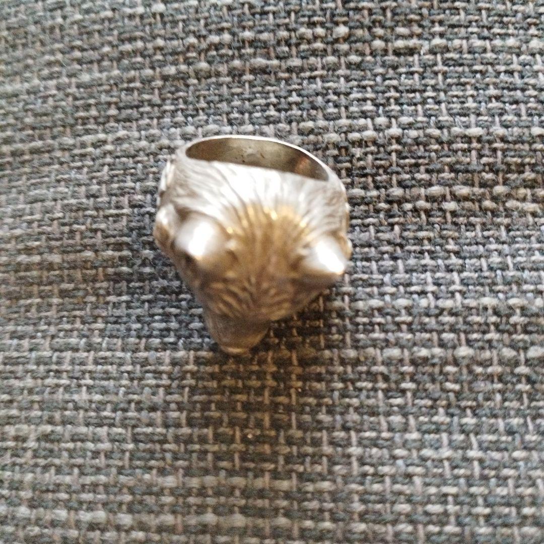 狼の頭部デザイン シルバー925素材 純銀 クロム ガボール好きに BWL