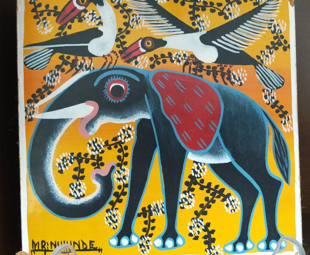 ティンガティンガ ポストカード 板 絵画 6点セット アフリカ ケニア