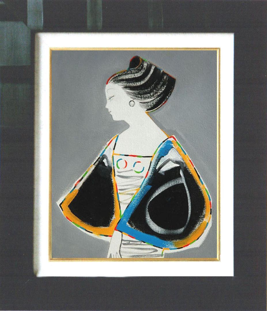 油絵 菅家令子 絵 絵画 インテリア F3-010411 人物 女性像