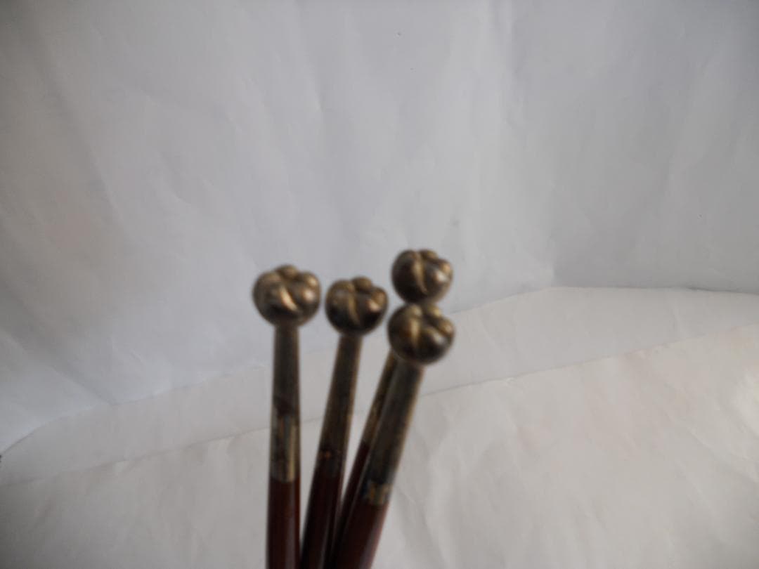 梅花装飾 レトロ 火箸 2種類　3膳 ヴィンテージ ひばし です。