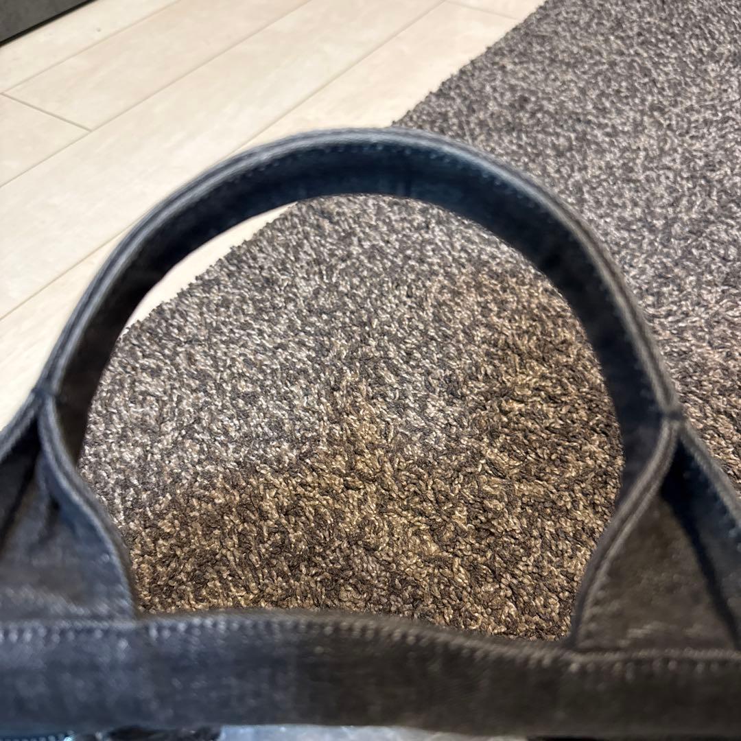PRADA スタッズ付きデニムハンドバッグ　カナパ