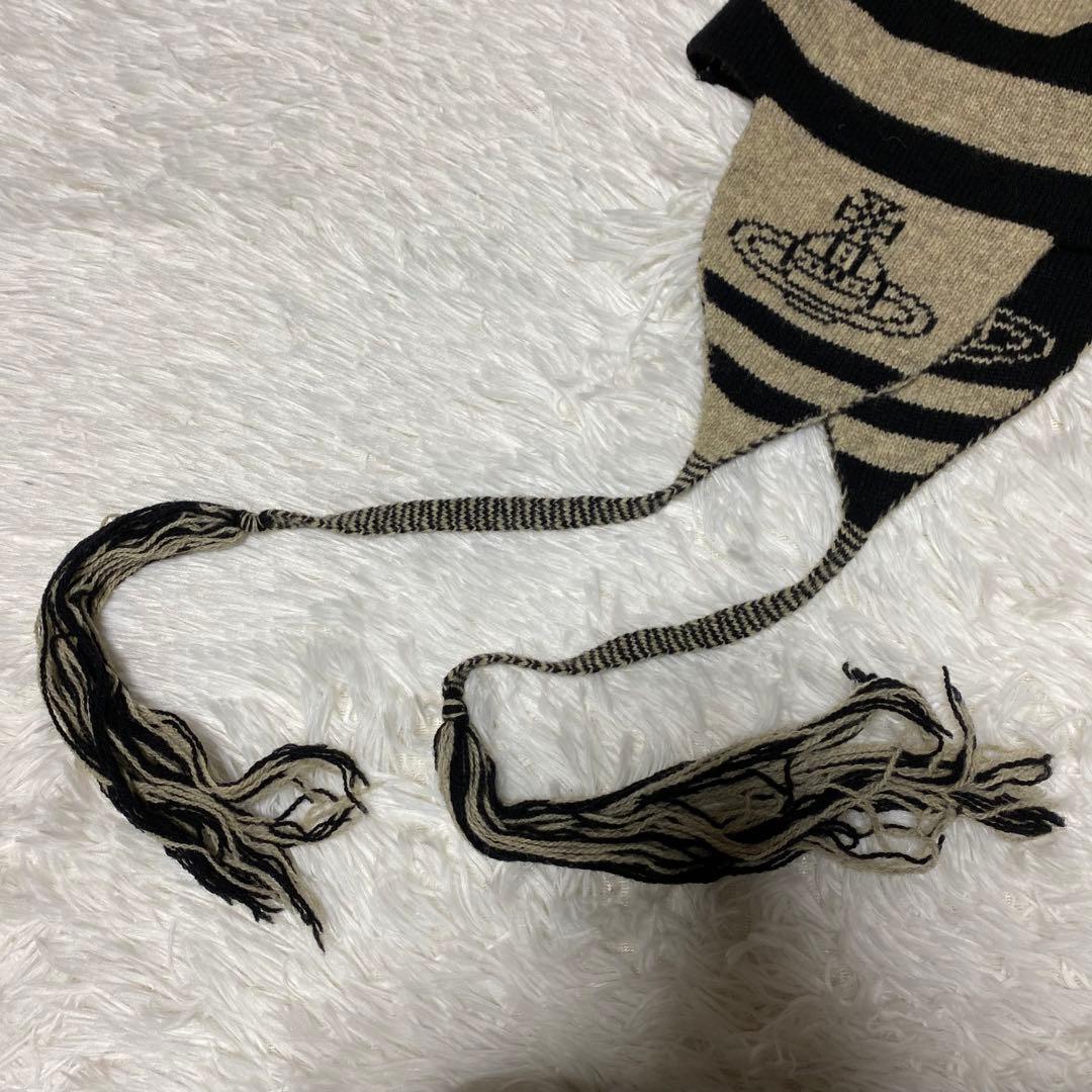Vivienne Westwood ボーダーニットキャップ　耳当てニット帽