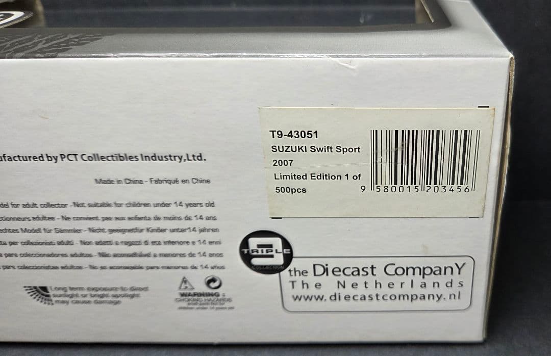 1/43 スイフトスポーツ 2007 リミテッドエディション 限定 ミニカー 黒