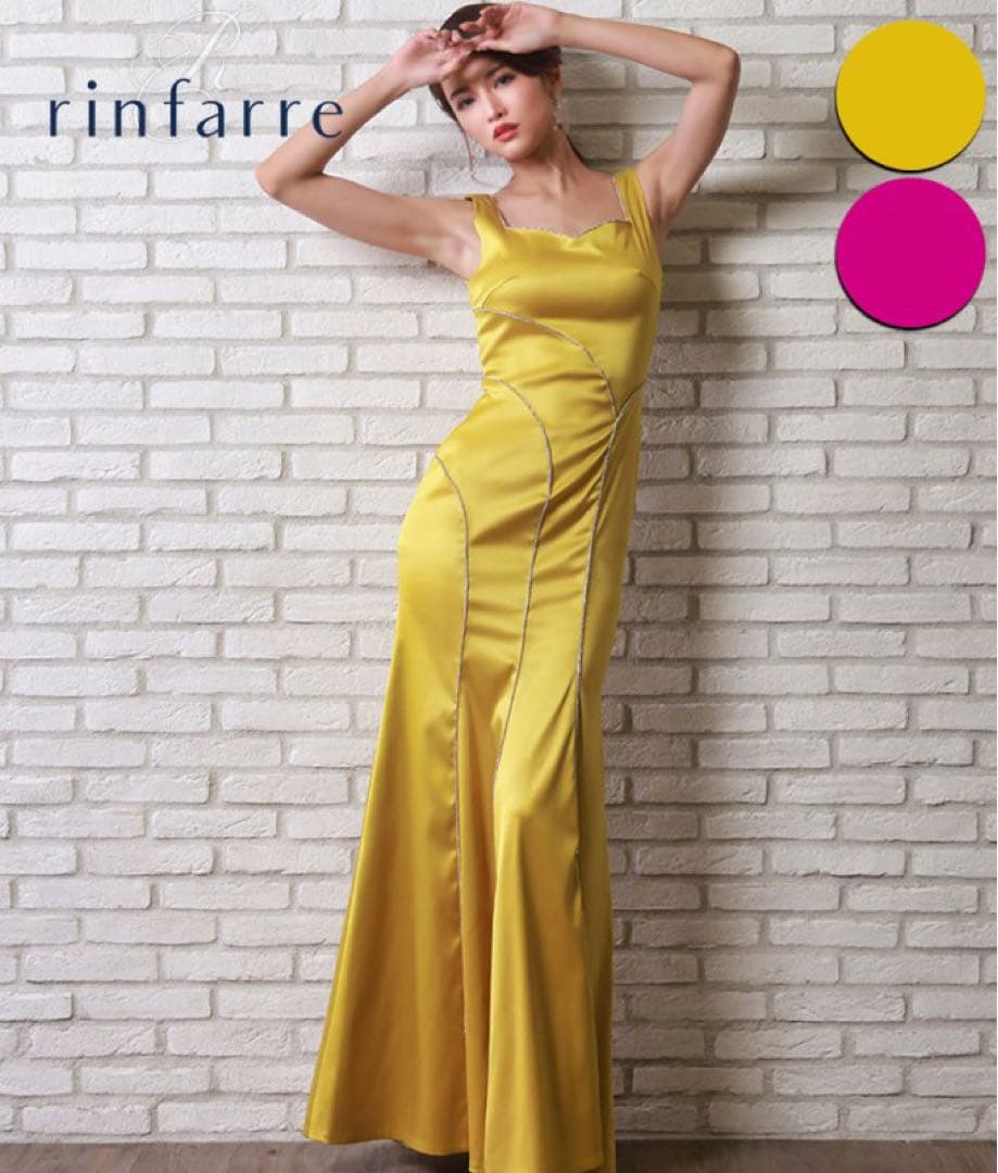 [美品]rinfarre/リンファーレ/サテンロングドレス/マーメイド