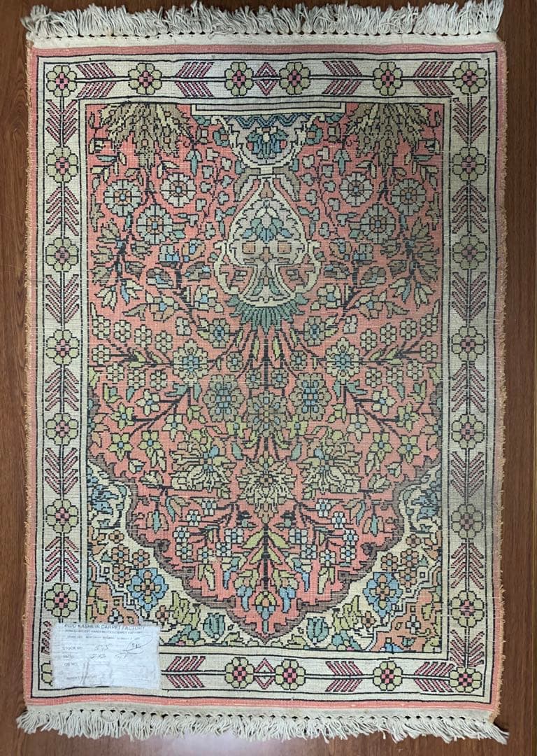 入手不可能！Hand Madeカシミア・カーペット インド製 40年前商品