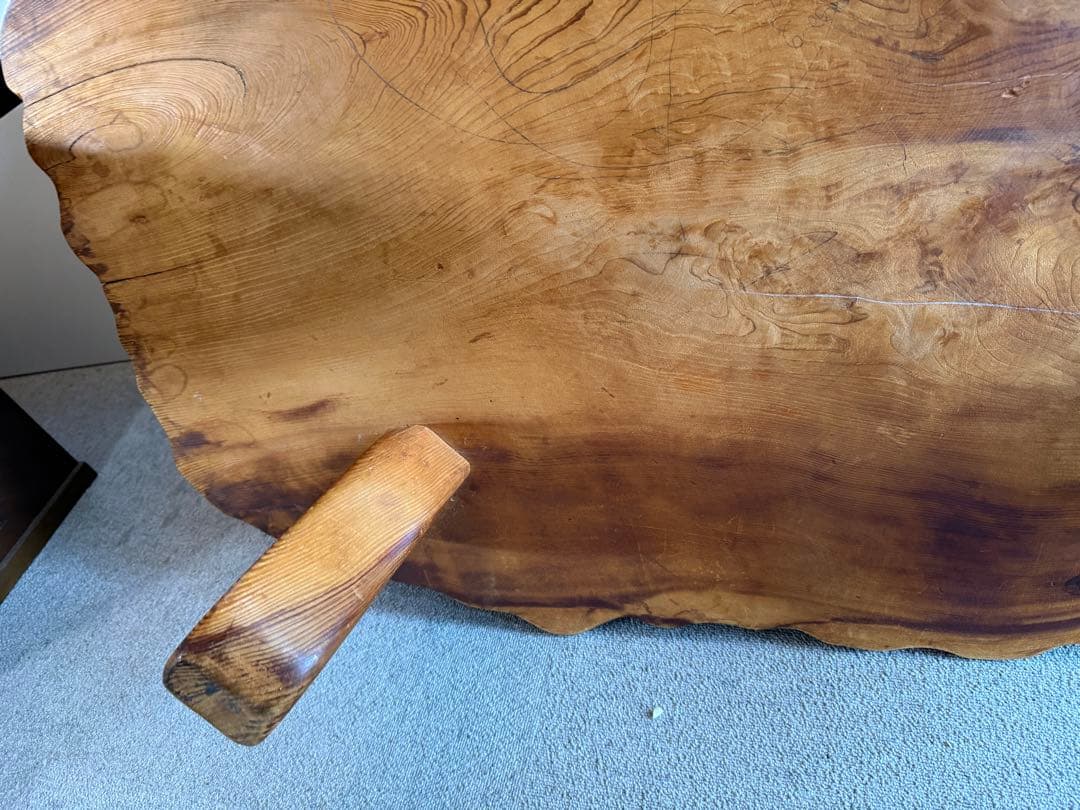 欅 一枚板 座卓 ローテーブル 無垢 天然木 高級和家具