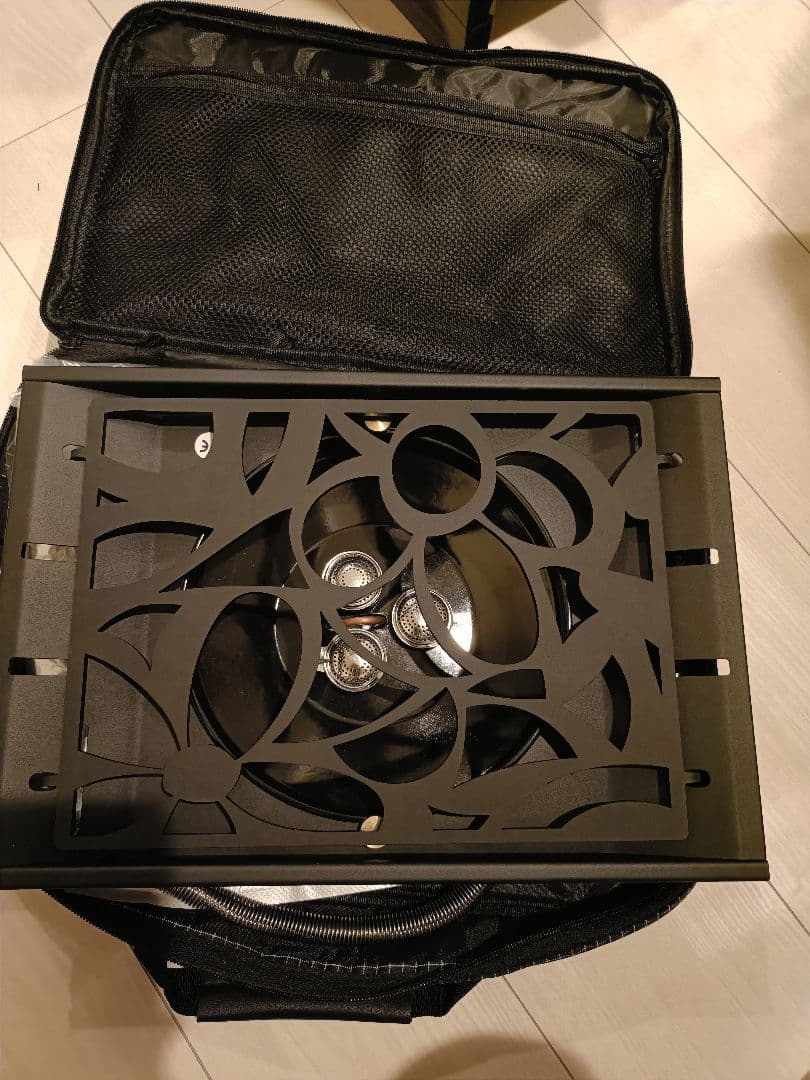 igtテーブルシングルバーナーコンロ 黒 収納ケース付き