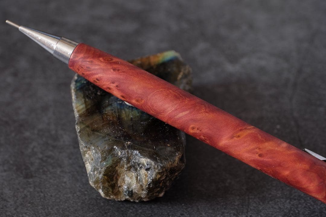 PG5木軸カスタム0088　高村杢工房 製図用シャープペンシル　紫紅杉瘤