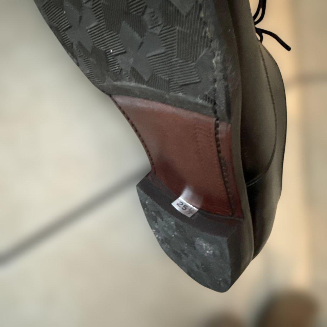 スコッチグレイン　1716 ブラックレザー ストレートチップ