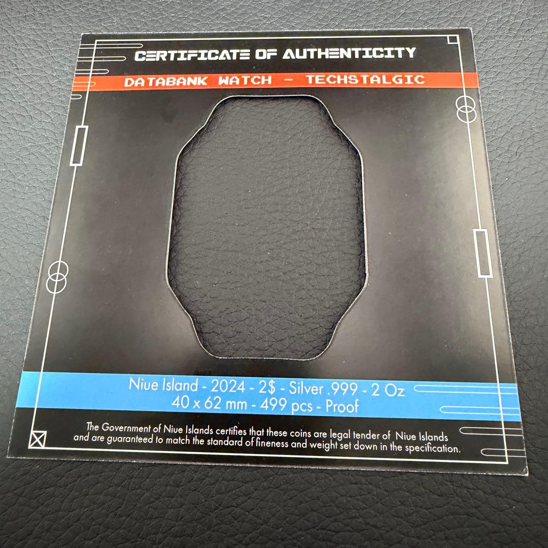 銀貨 電卓付腕時計 プルーフ 2オンス 2oz 特殊形状 パッキング未開封