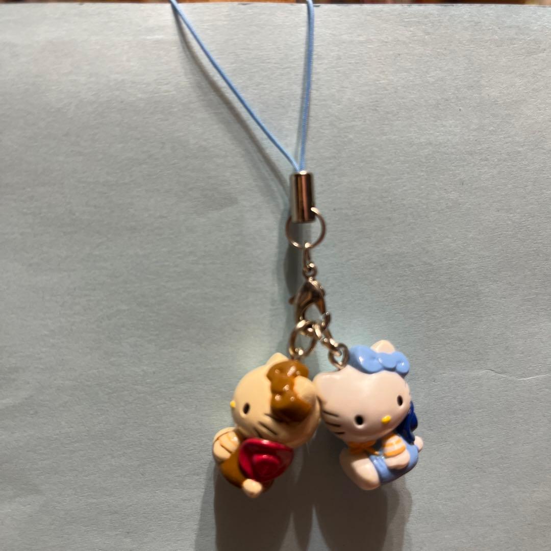 ハッピー激レア❤️2000年-2001年❤️キティのペア根付❤️