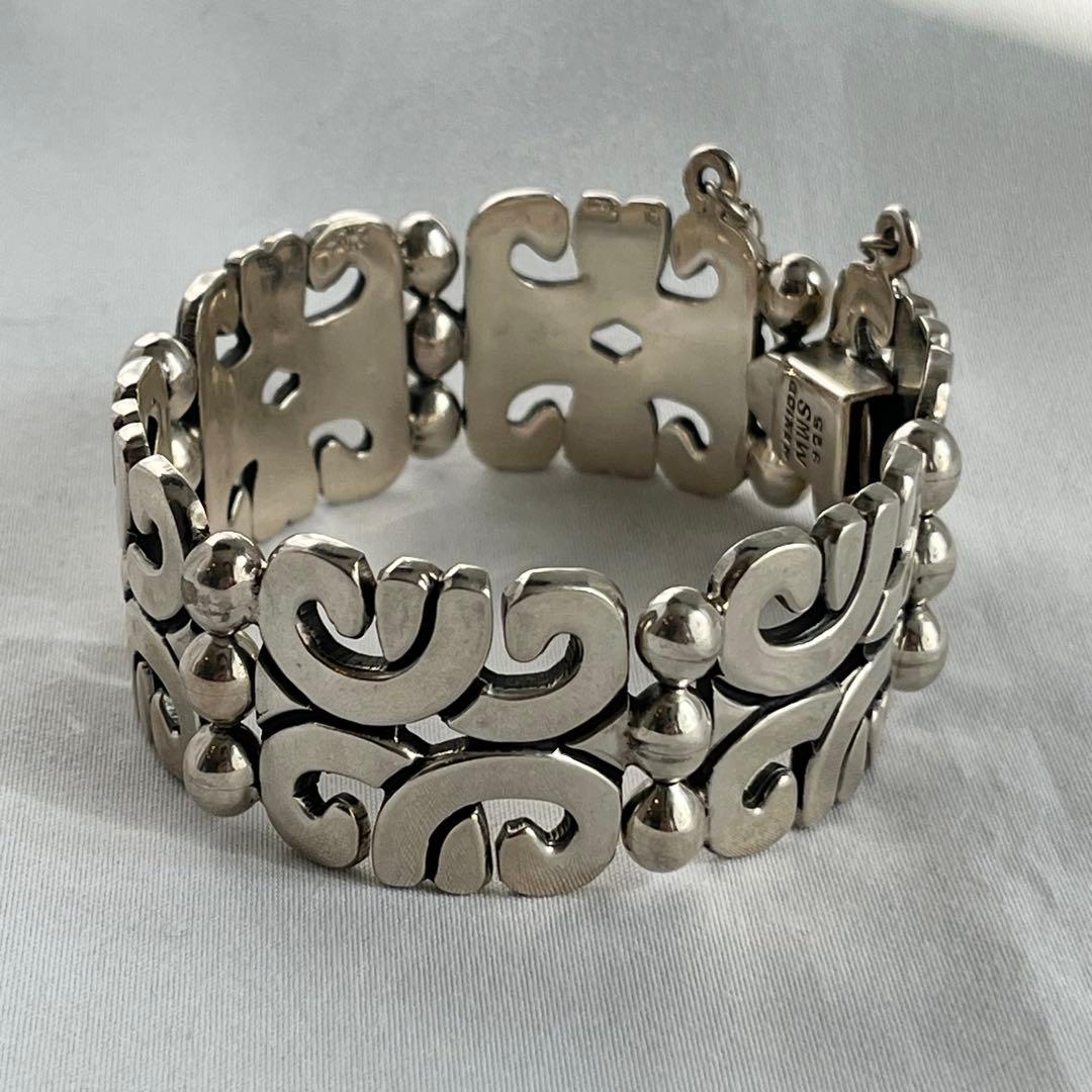 ヘビー 60s vintage MEXICO TAXCO シルバーブレスレット