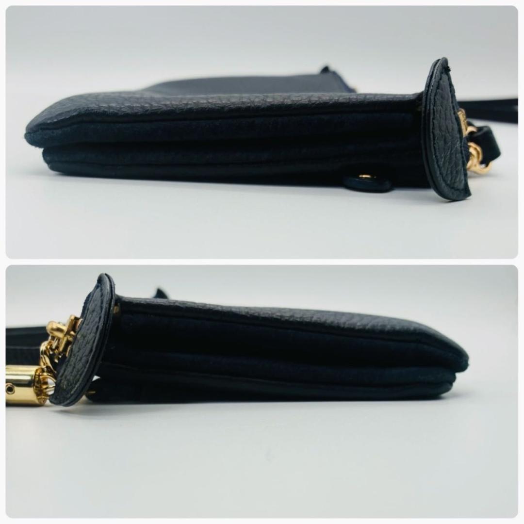 【美品】 ATAO アタオ オフィスブーブー ショルダーバッグ シボ革 ネイビー