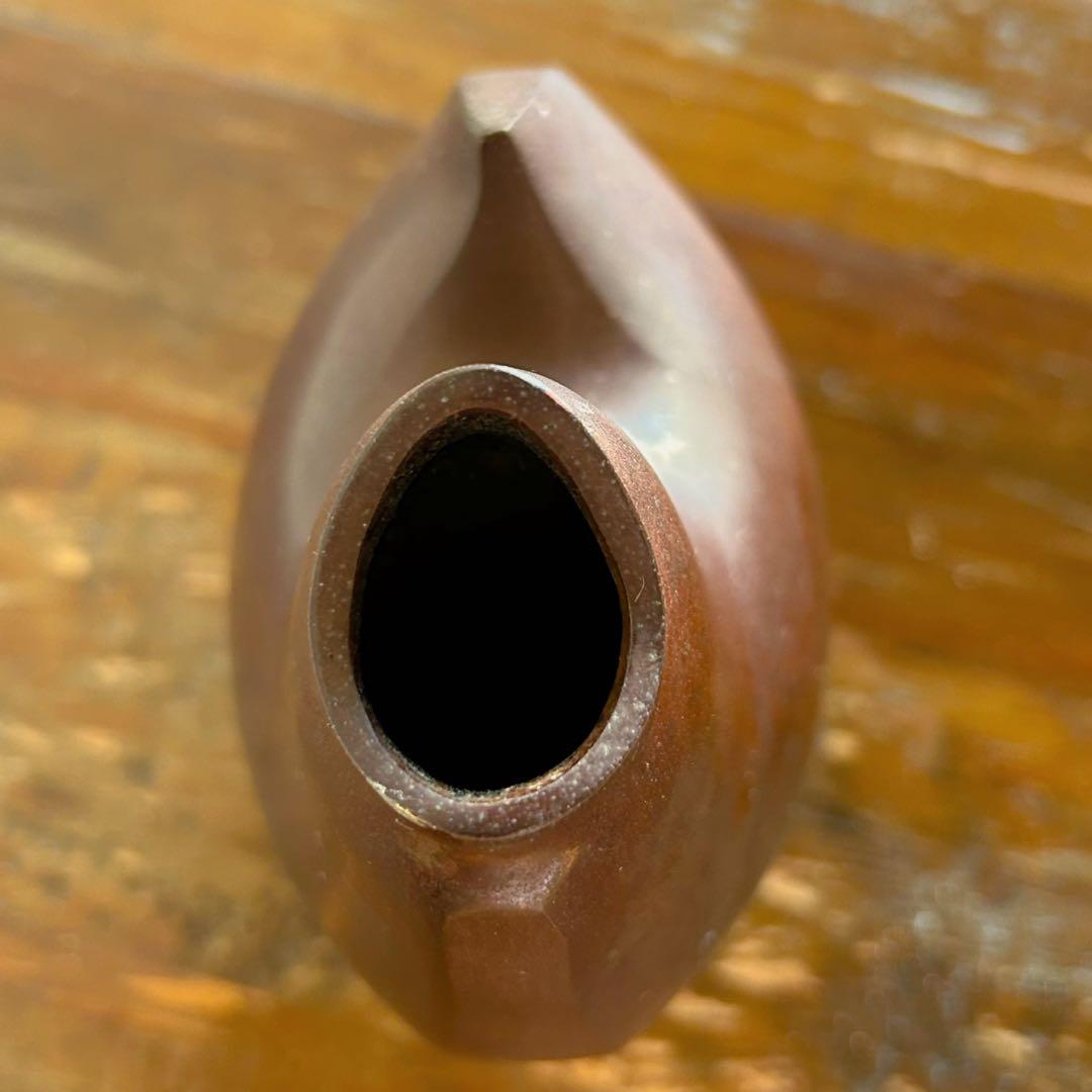 中島保美 鋳銅 雛花瓶 骨董 古美術 花瓶 作家物