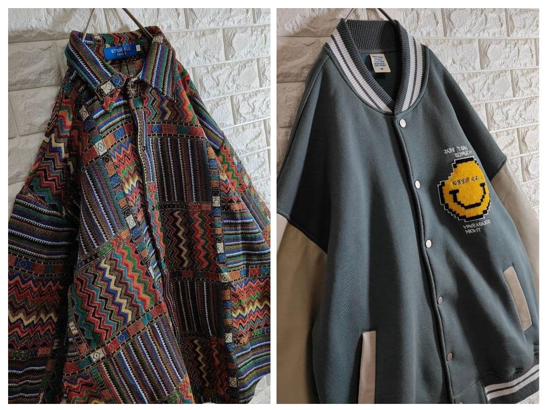 まとめ依頼分2点 エスニックジャケット スタジャン