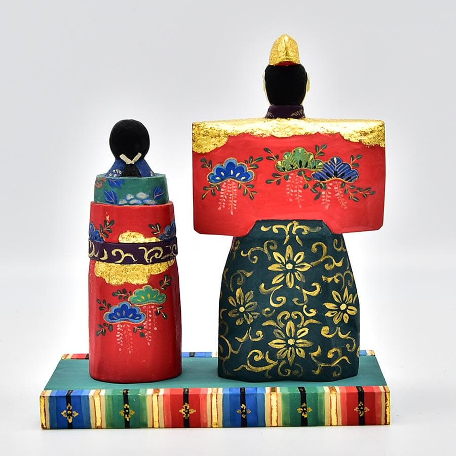 ★ 椿餅★加賀國 正運作 木彫 彩色 立雛 雛人形 ひな人形