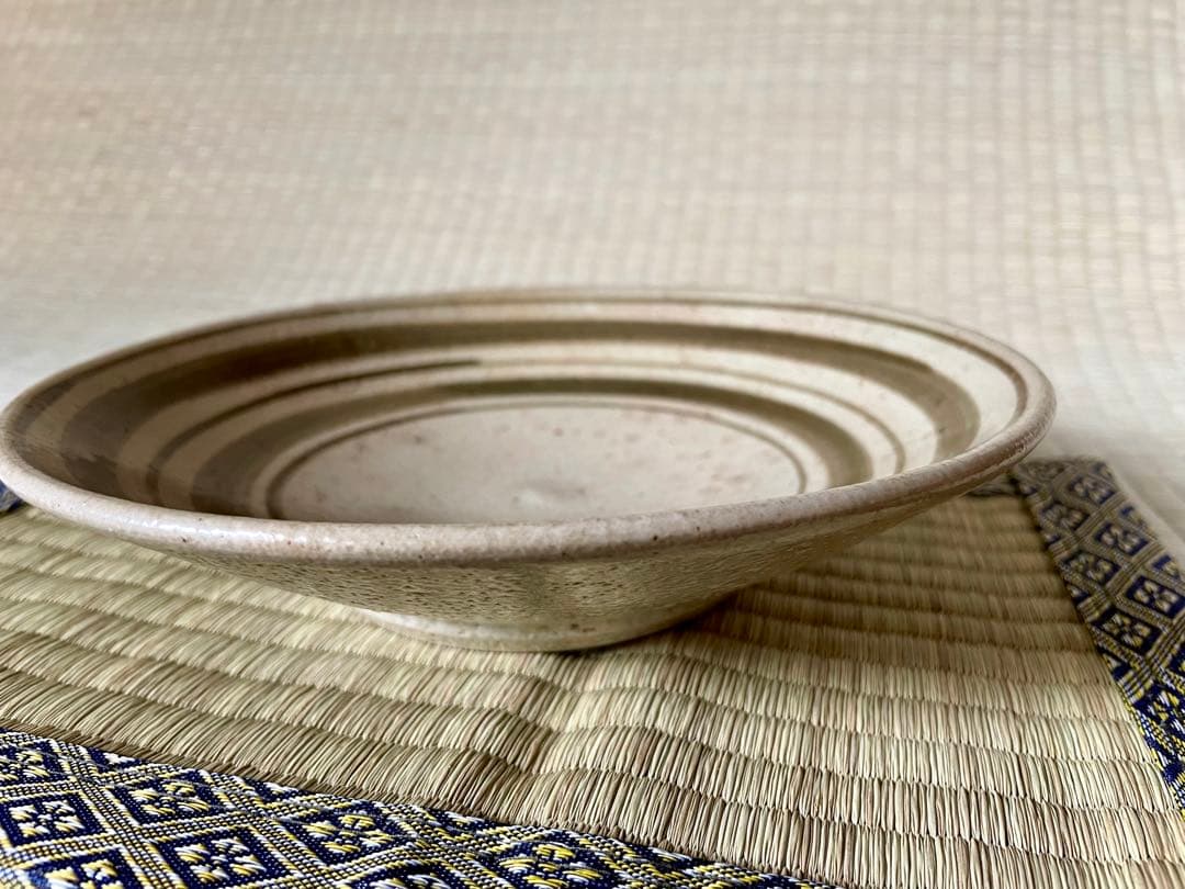 浜田庄司　白釉鉄絵皿