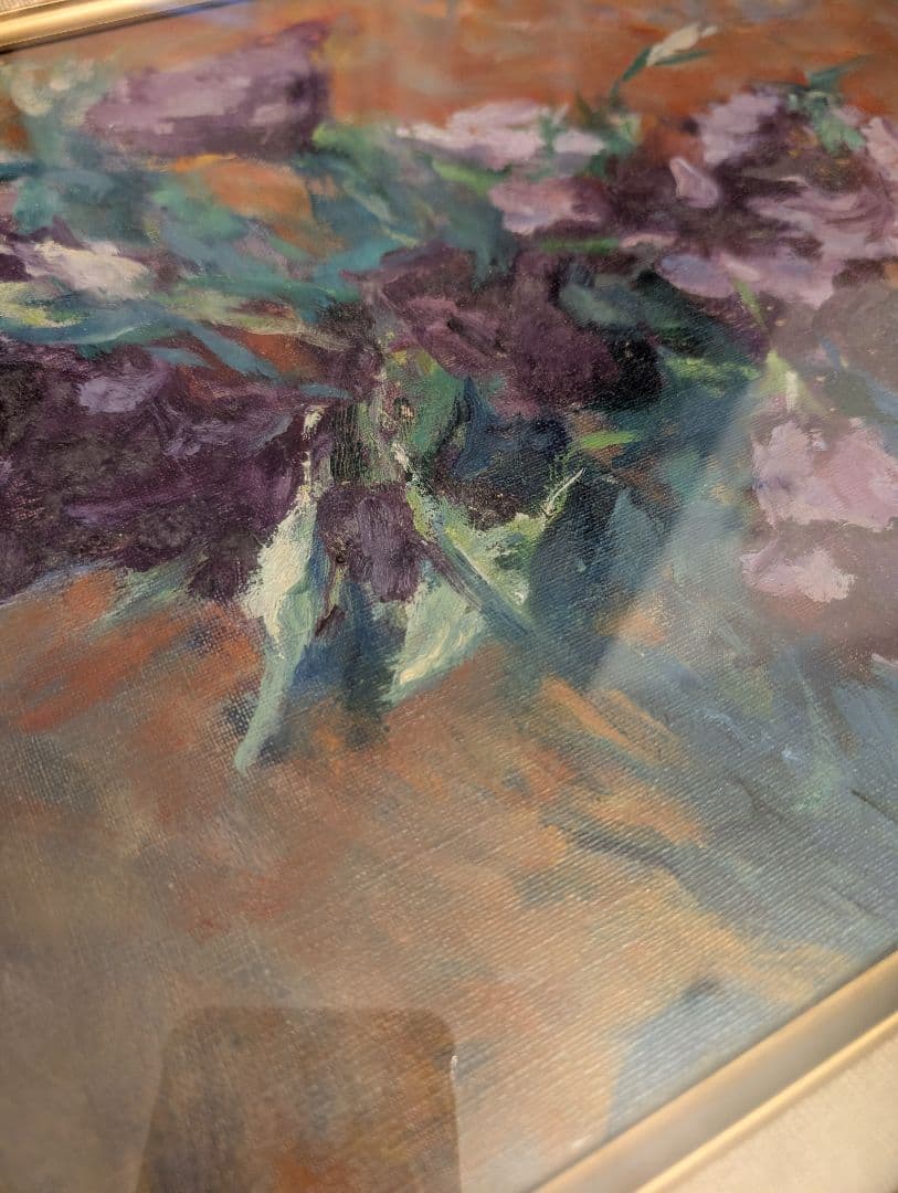 田中実一　トルコキキョウ　油絵