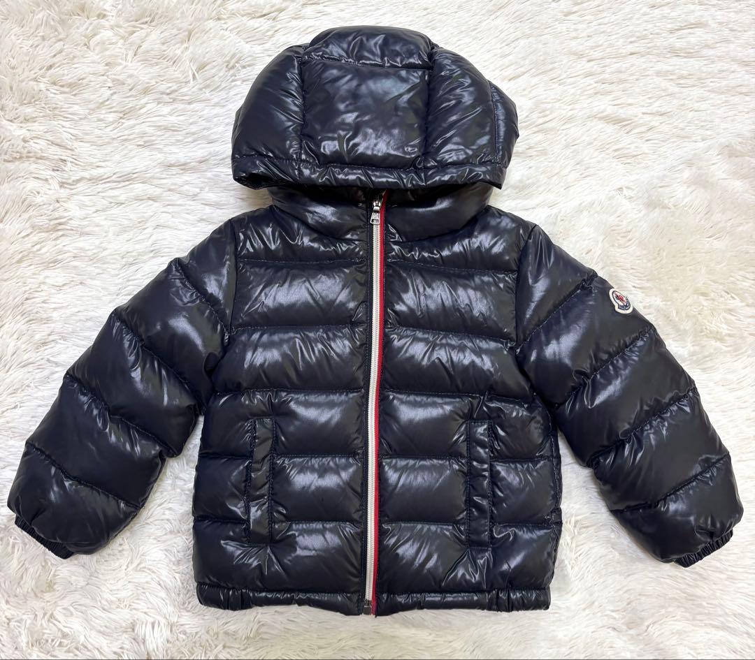【美品】モンクレール ダウンジャケット キッズ ネイビー2anni92㎝100㎝