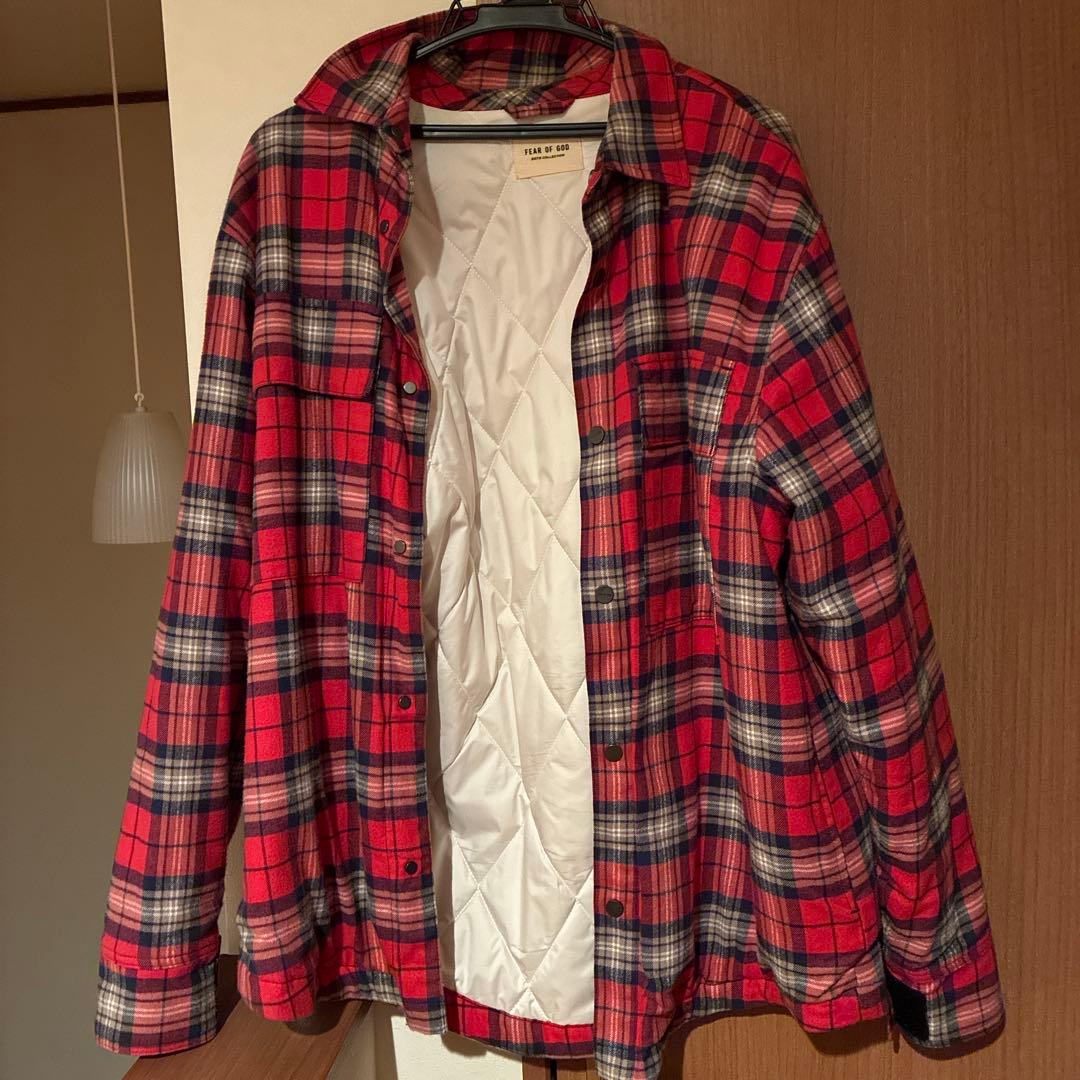 【ピンクの猫】fear of god 6th フランネル　シャツジャケット