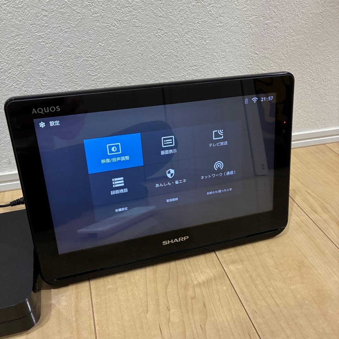 【美品】シャープ ポータブル液晶 テレビ AQUOS ブラック 2T-C12AF
