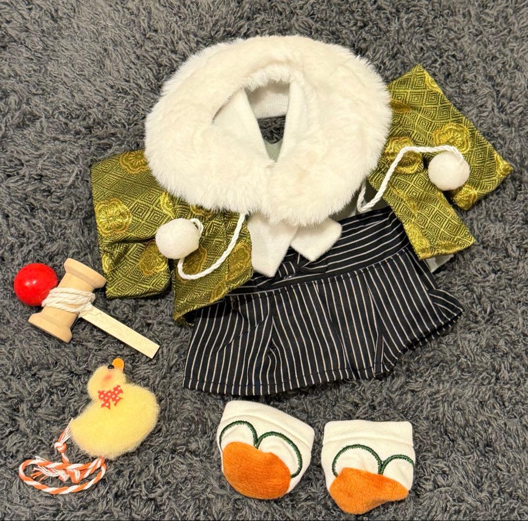 20cm完売レア限定マフラー付き袴和服着せ替えぬいぐるみ服セット♪