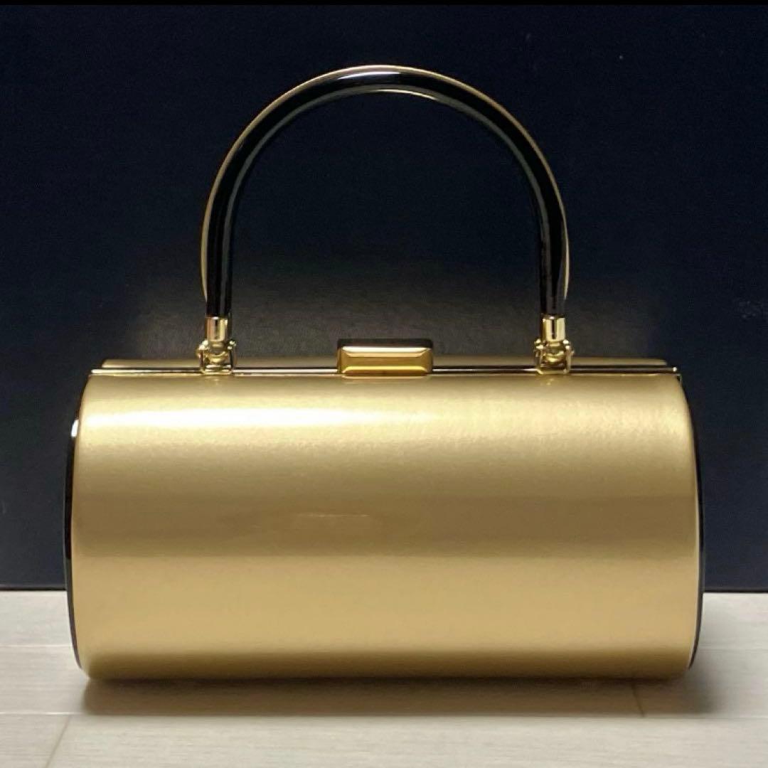 《美品》草履バッグセット　ゴールド　ブラック
