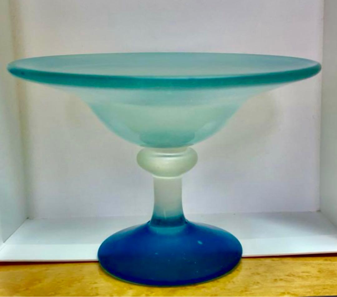 明治後期、大正ロマン コンポート　和ガラス ウランガラス