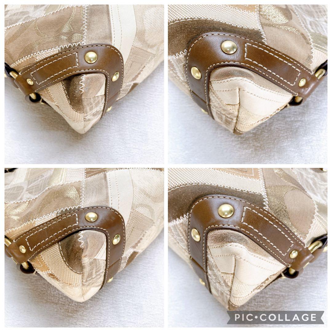 バッグ Coach One Sholder Patchwork Signature