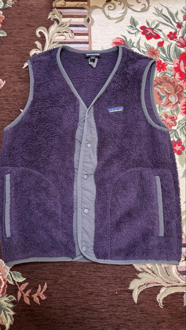 patagonia フリースベスト S 紫　ロスガトスクルー