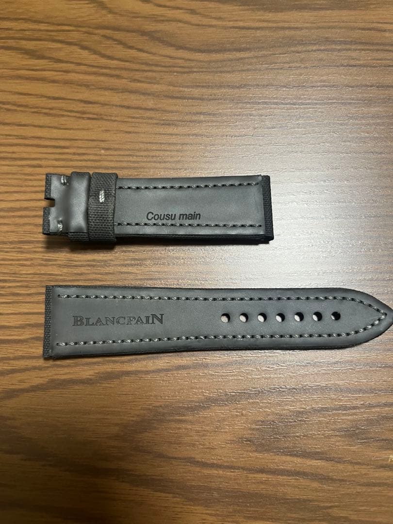 未使用Blancpain純正ストラップ／ブラック／手縫い仕様