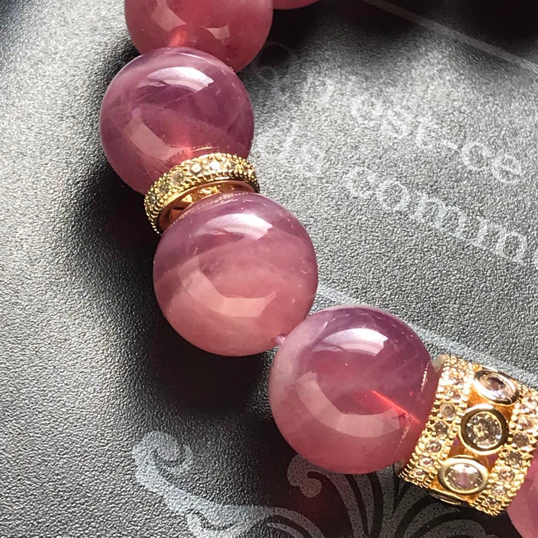 濃いめ、ディープローズクォーツ13mm.15.8cm