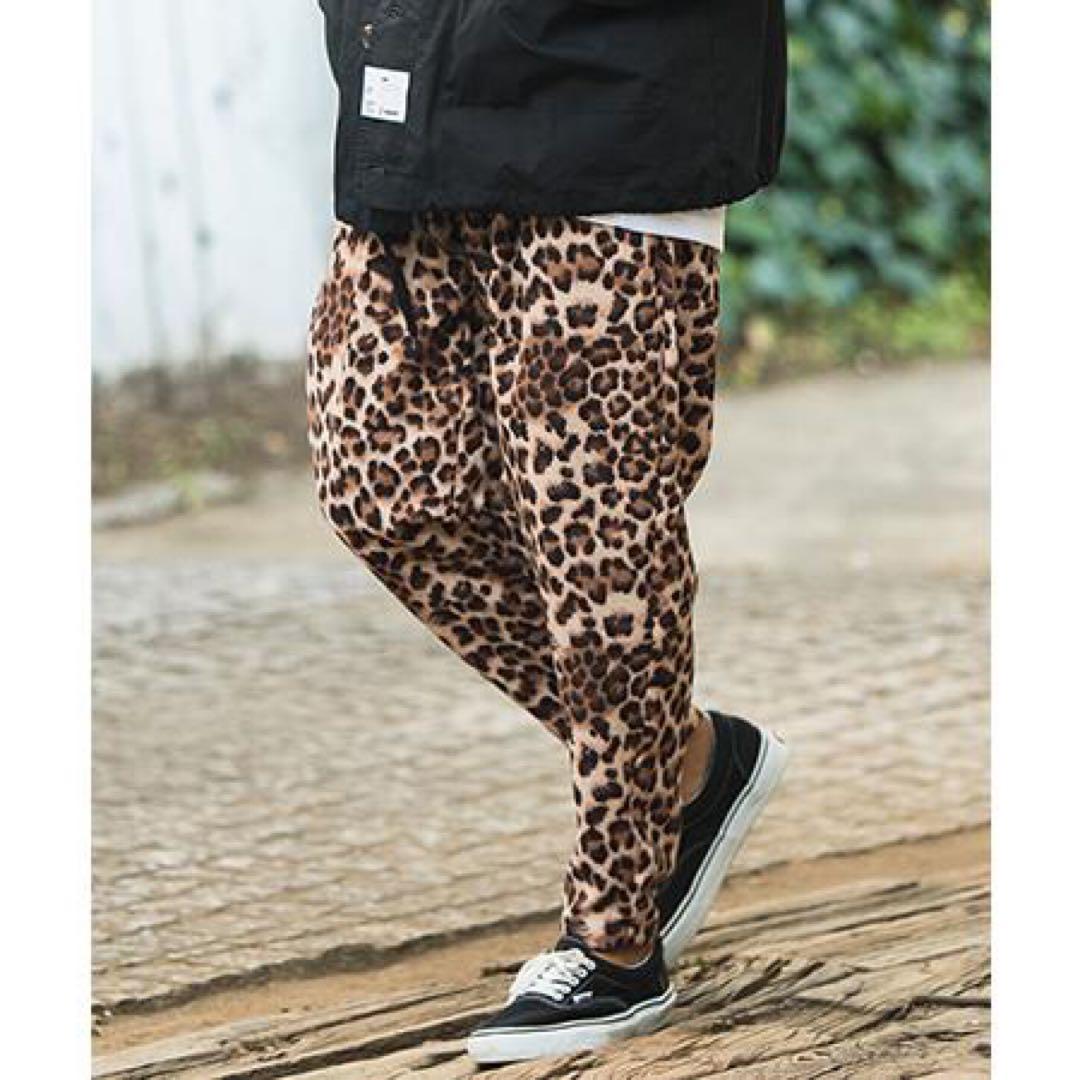 新品 カンビオ レオパード柄 バルーン イージーパンツ M サルエル ヒョウ柄