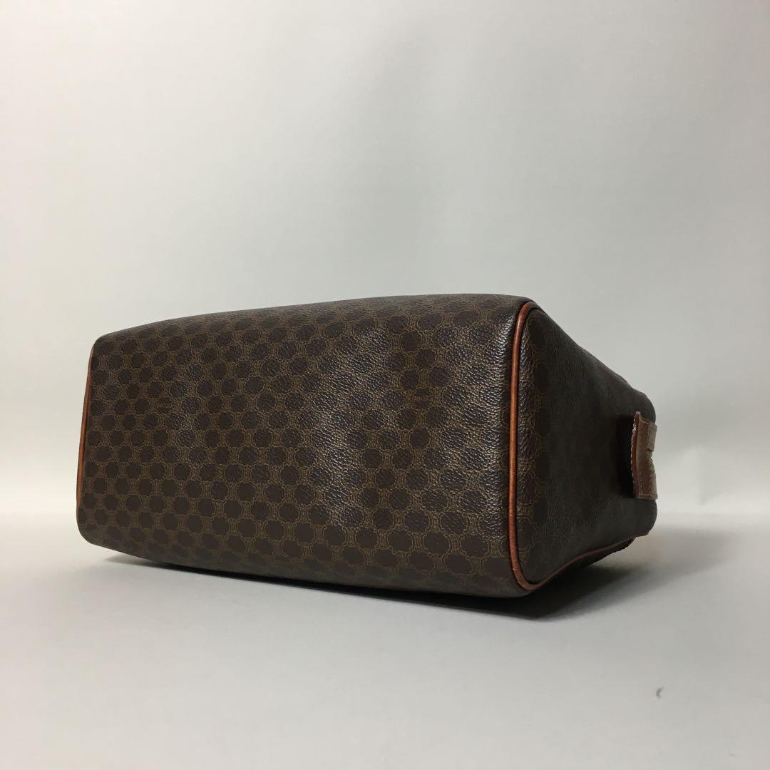 2507-32｜美品｜セリーヌ ハンドバッグ ブラウン マカダム柄 トリオンフ