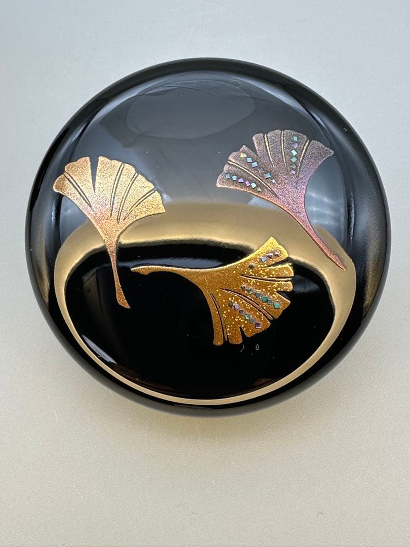 茶道具　棗　昭峰　銀杏蒔絵