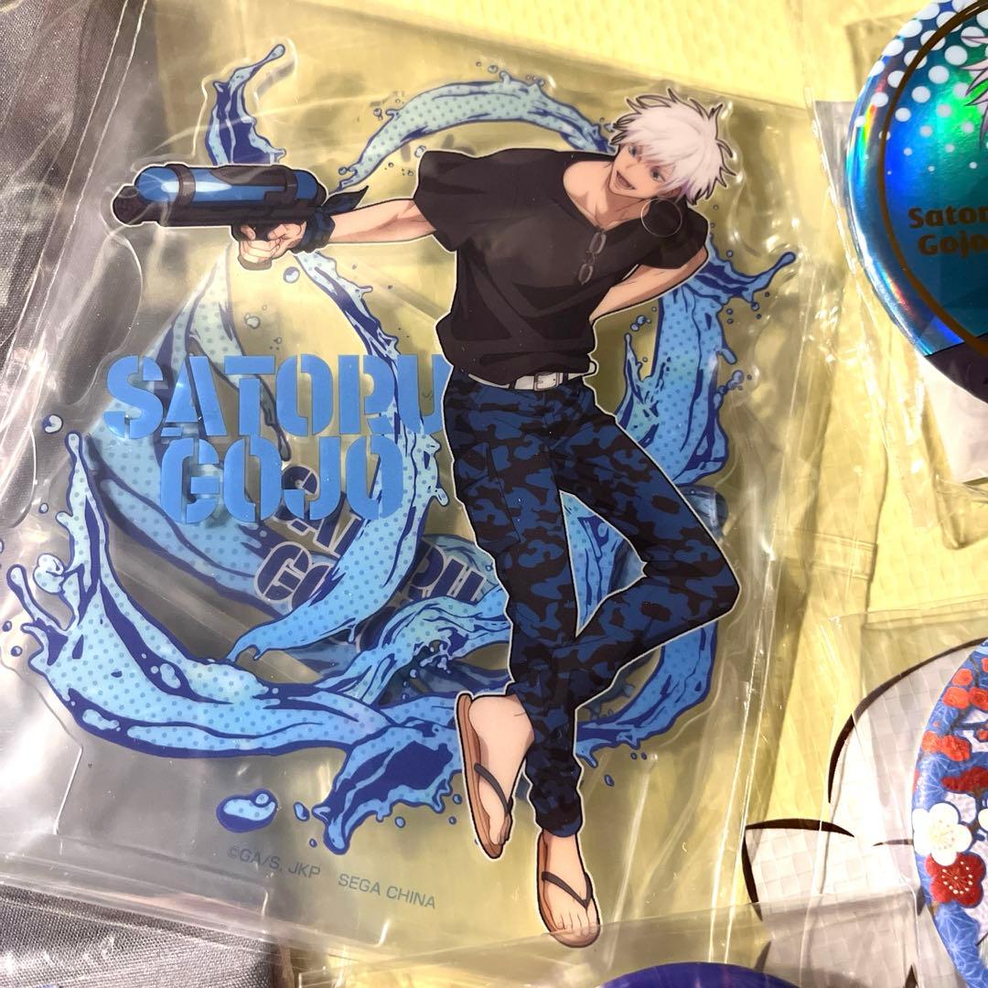 呪術廻戦　五条悟　まとめ売り　缶バッジ　アクスタ　クロス　セガラッキーくじ