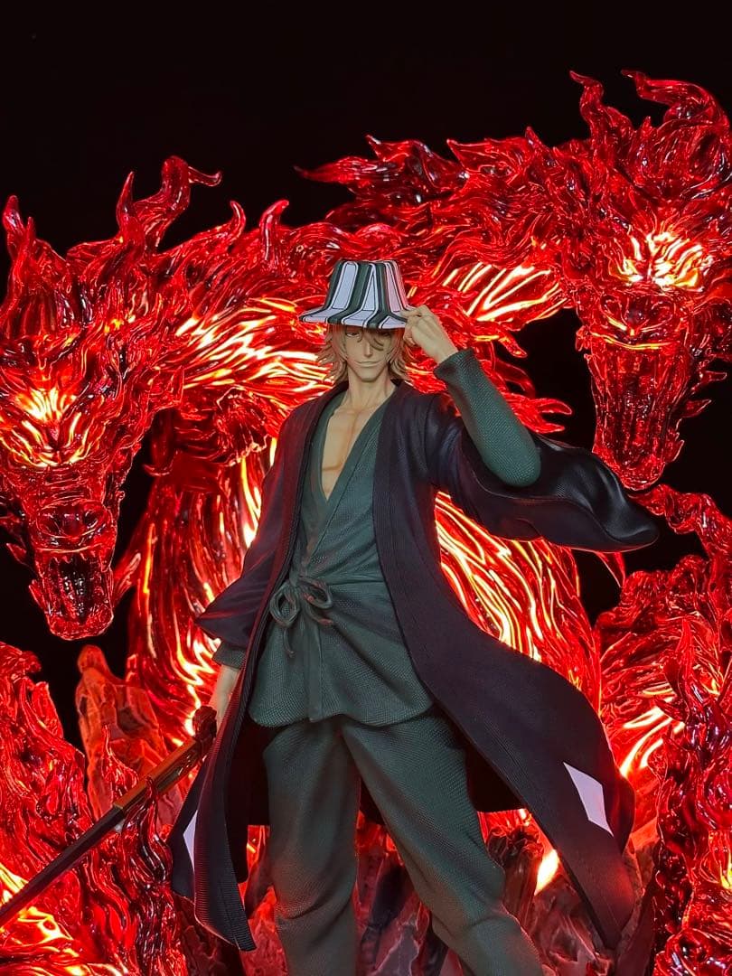 ブリーチ　浦原喜助　破道の九十九　五龍転滅　ガレージキッド　フィギュア　透明版