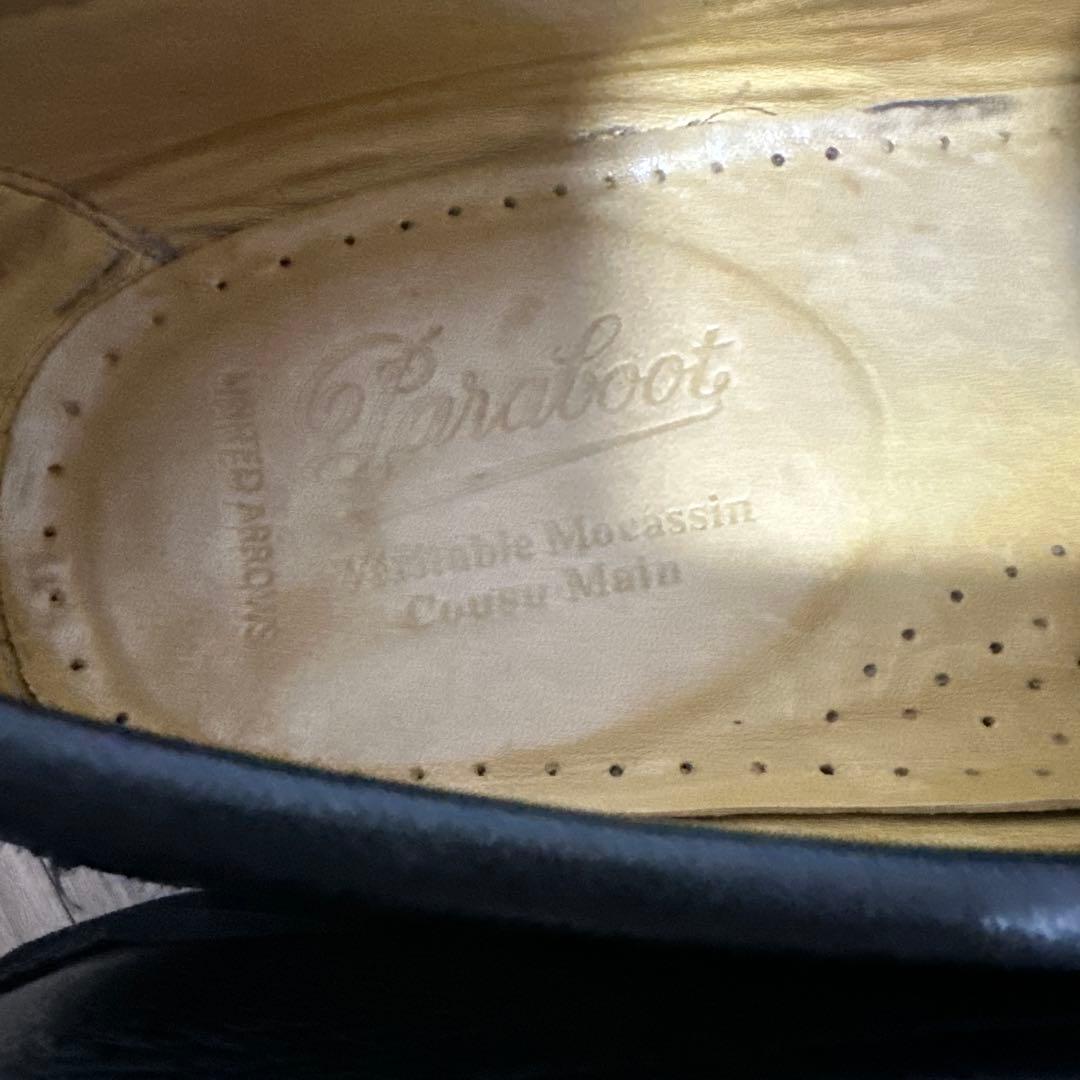 博士　UA別注 パラブーツ コロー レイド 黒 グレインレザーUK6